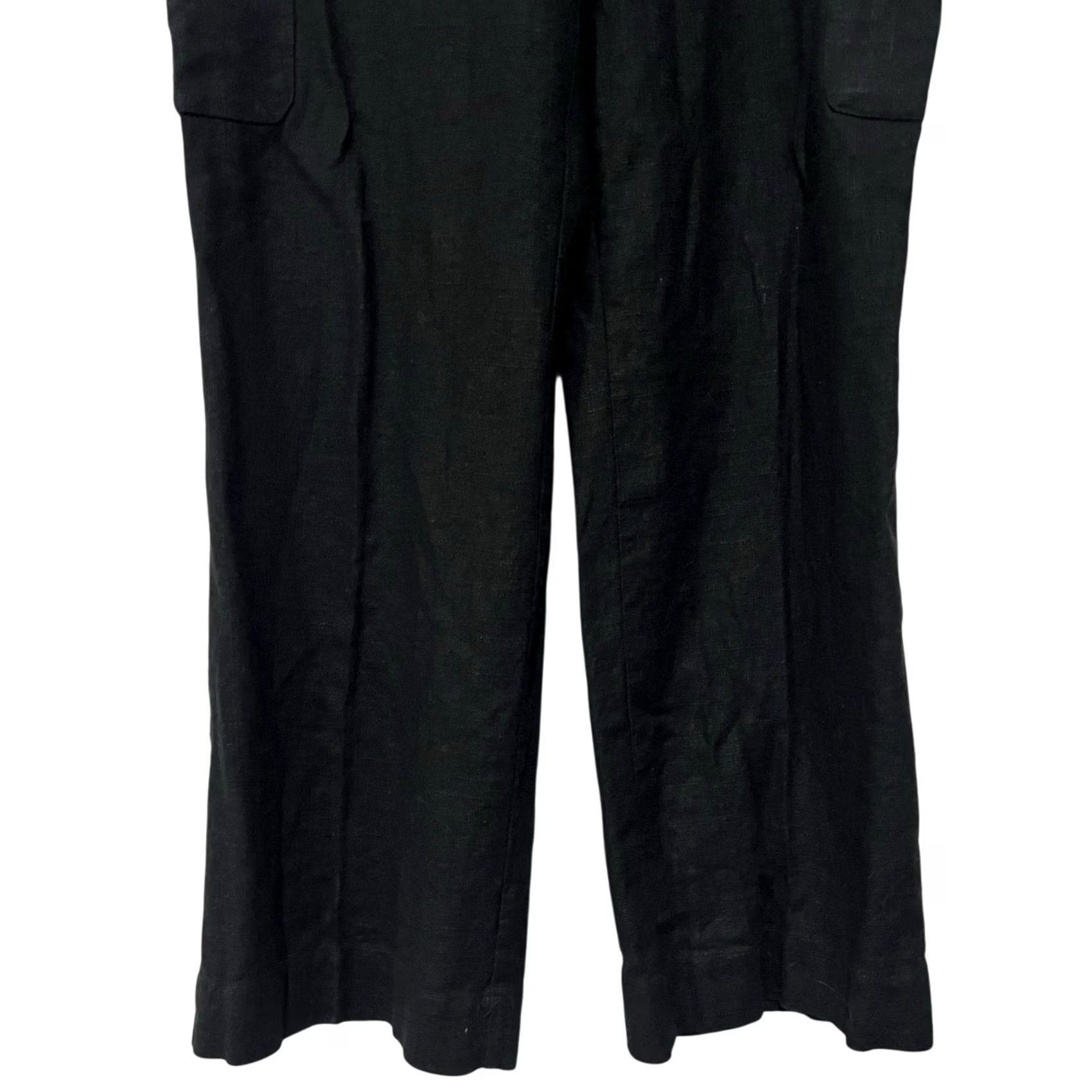Vintage House of Harlow 1960 Pants Black Cargo Linen Blend Women's 6 Straight Leg Pants Women Black Cargo Linen Blend 6 Straight Leg Size 28" / US 6 / IT 42 - 3 Thumbnail