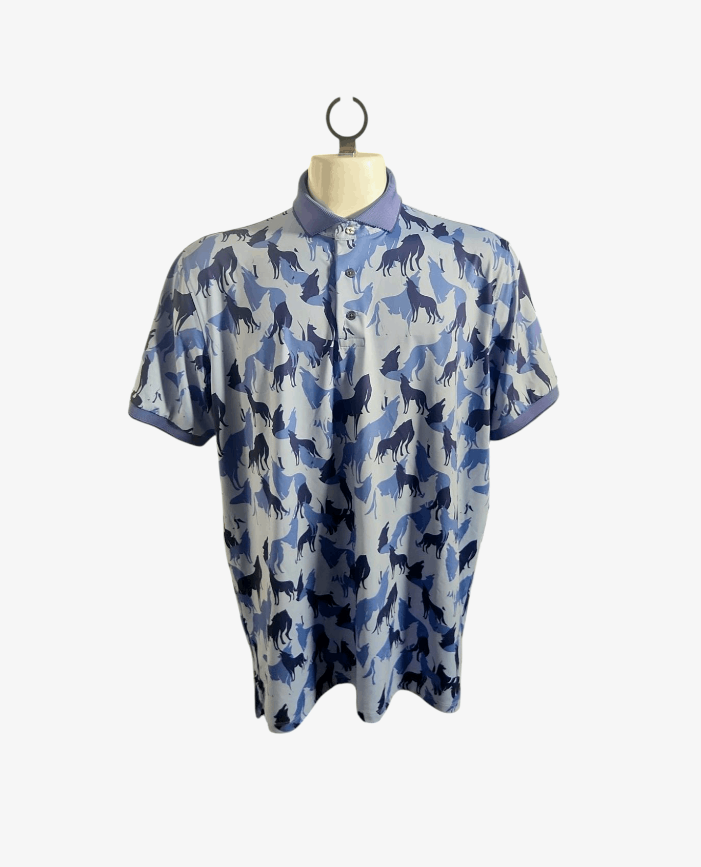 Grenson Greyson Golf Polo Shirt Size Large Men's Blue Howling Wolves Size US L / EU 52-54 / 3 - 1 Thumbnail