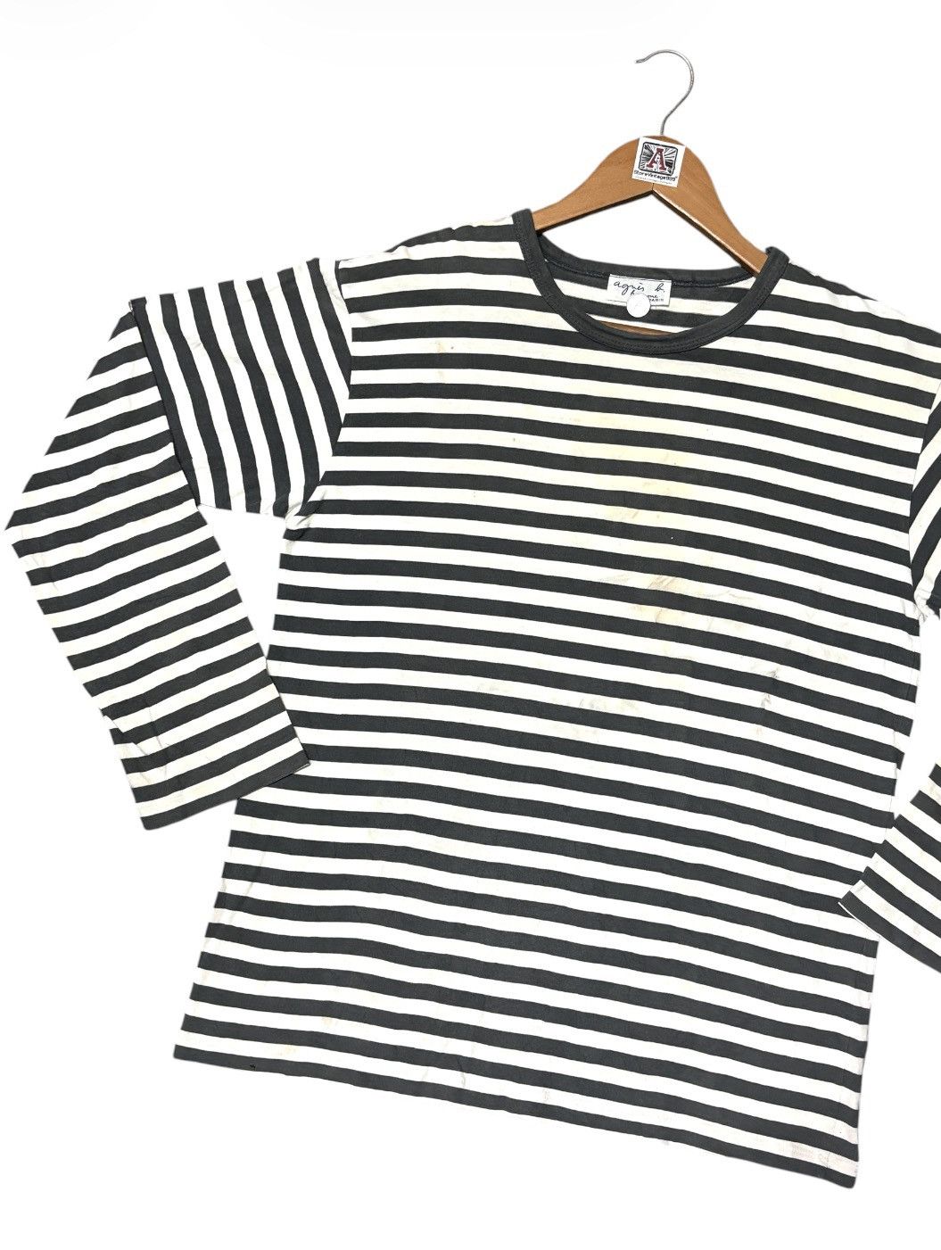 agnes b. VINTAGE AGNES B. STRIPE LONGSLEEVE TEE💥 Size US M / EU 48-50 / 2 - 3 Thumbnail