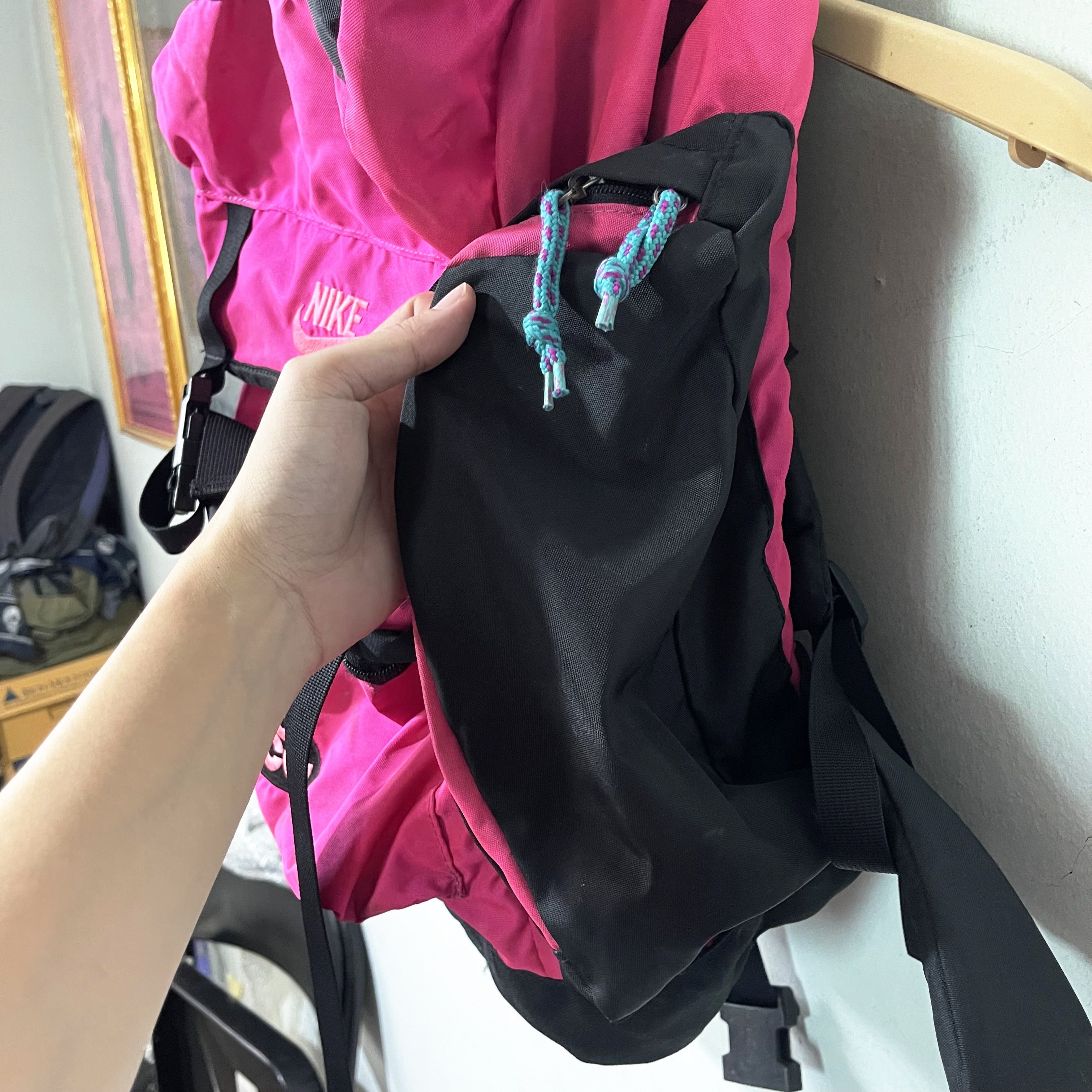 Nike ACG Vintage Nike ACG Backpack Pink Black Hiking Bag Size ONE SIZE - 7 Thumbnail