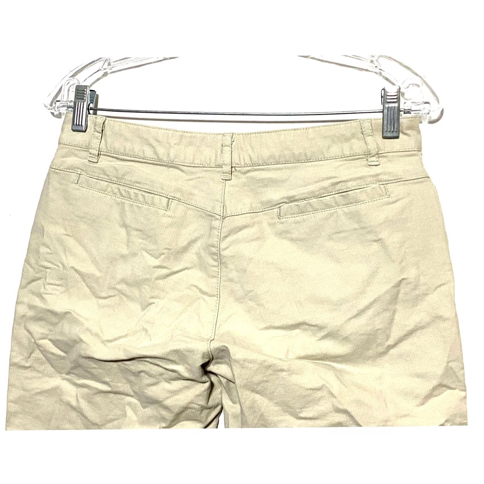 Gap Vintage Gap Capris Womens 4 Beige Khaki Flat Front Pockets Cotton Spandex Size US 4 / IT 34 - 4 Thumbnail