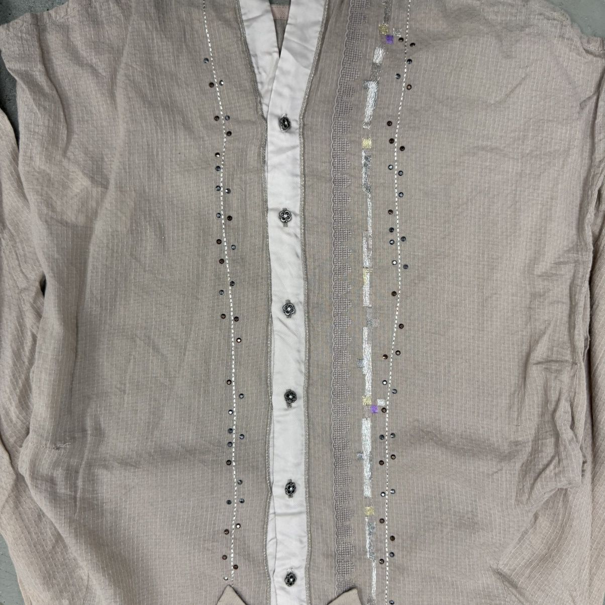 Marithe + Francois Girbaud Archives 90s Marithe Francois Girbaud Rhine Stone Shirt Size M / US 6-8 / IT 42-44 - 2 Thumbnail