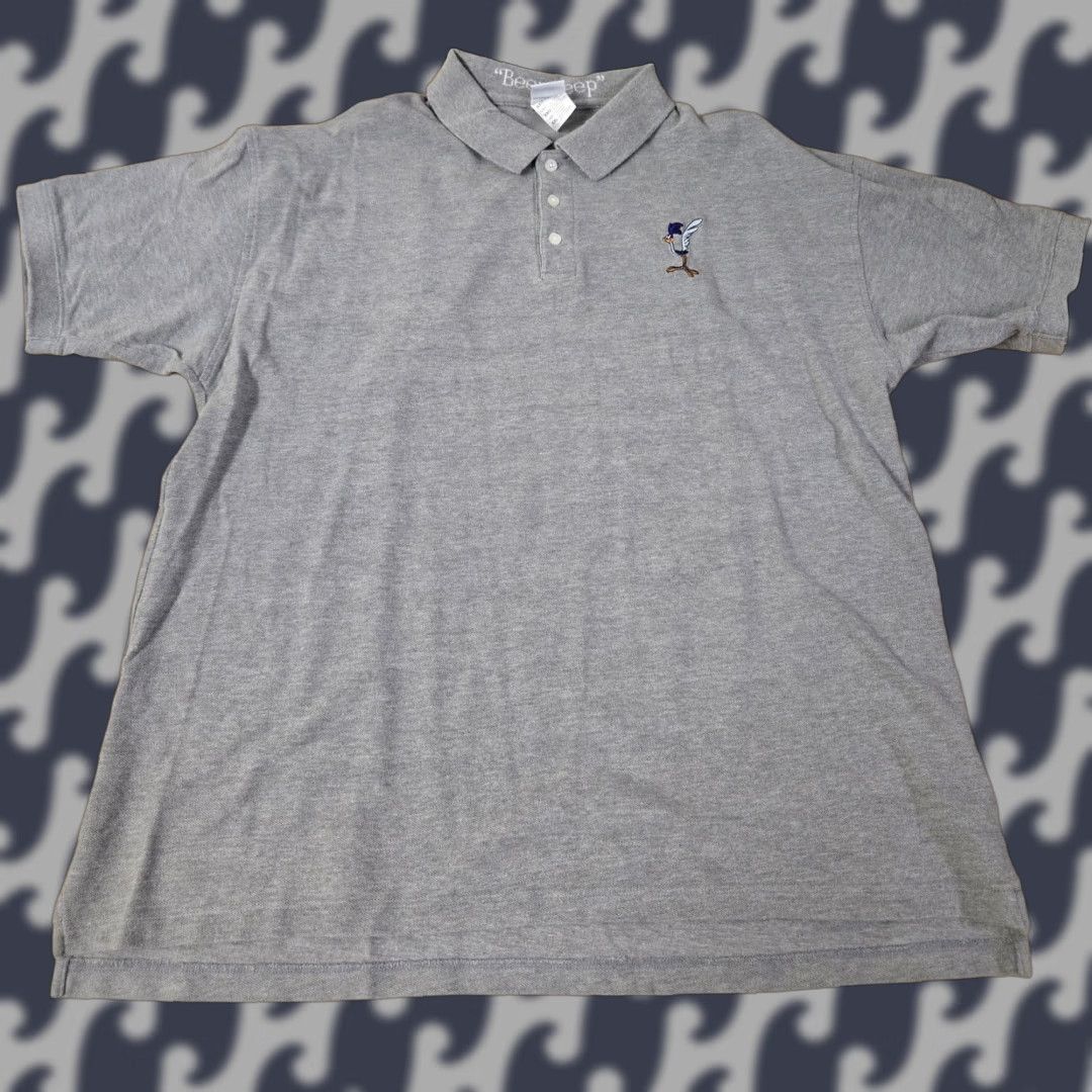 Vintage VINTAGE Warner Bros Road Runner Polo Shirt Mens 2XL Gray Beep Beep Embroidered Cartoon Polo Short Sleeve Mens 2XL Gray Size US XXL / EU 58 / 5 - 1 Thumbnail