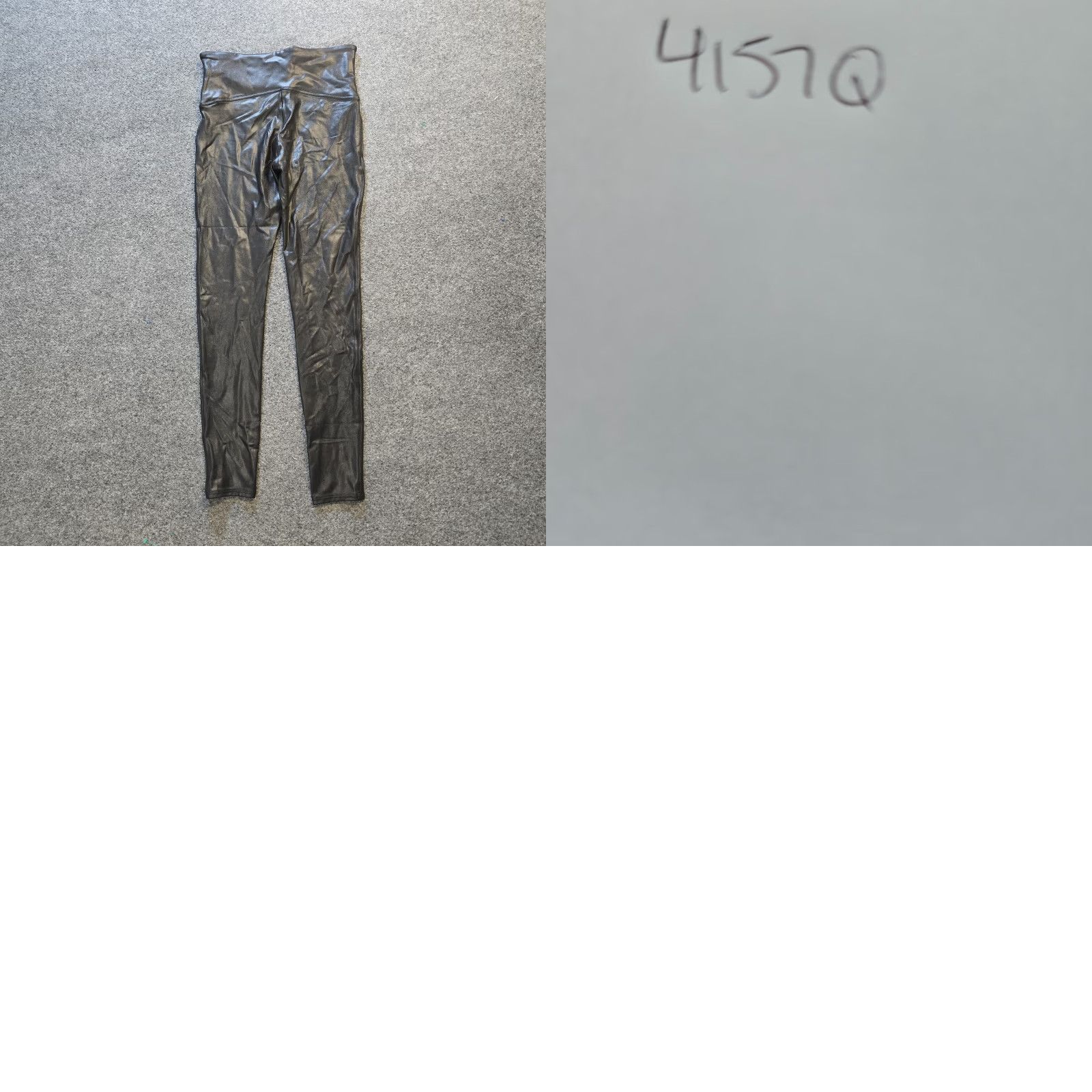 Spanx Spanx Pants Womens Size Large Black Faux Leather Stretch Casual Capsule Shimmer Ankle Leggings Size 36" / US 14 / IT 50 - 8 Thumbnail