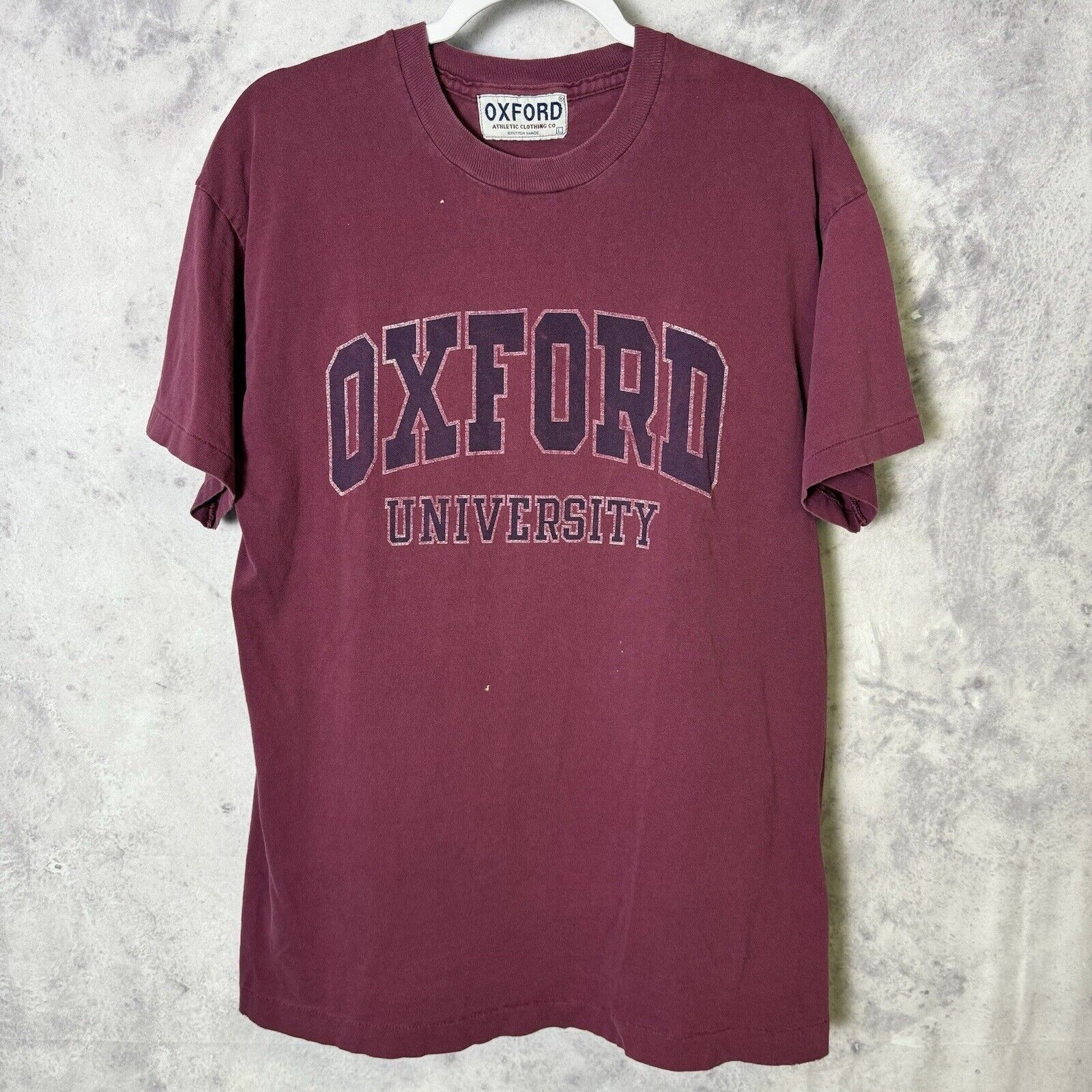Vintage Vintage Oxford University T Shirt Mens Large Red 90s Short S Size US L / EU 52-54 / 3 - 2 Thumbnail