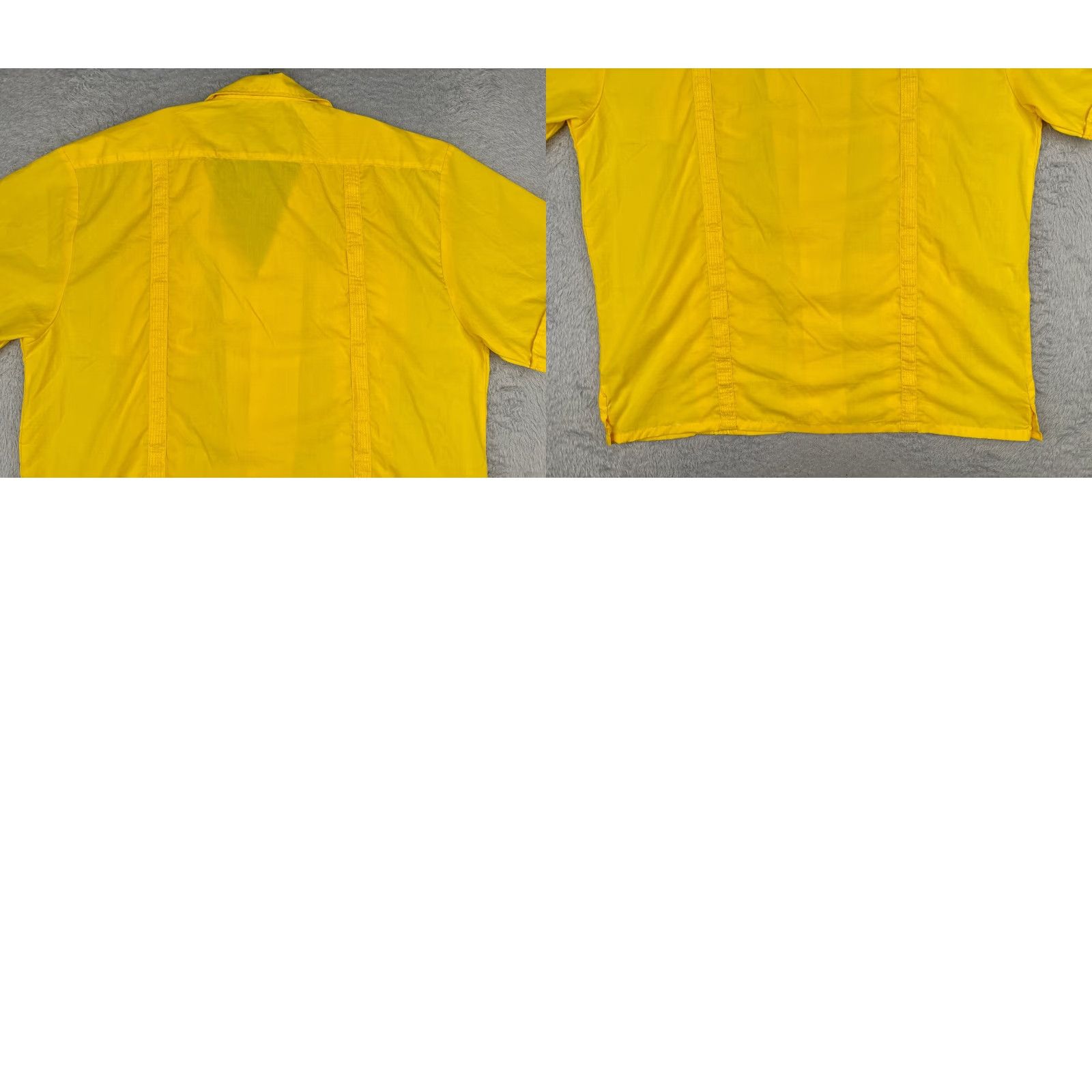 Omega Omega Fashion Guayabera Shirt Mens Adult 17.5 Yellow Cotton Polyester Blend 4 Pocket Button-Up Short Sleeve Casual Beach Classic 90s? Size US XXL / EU 58 / 5 - 9 Thumbnail