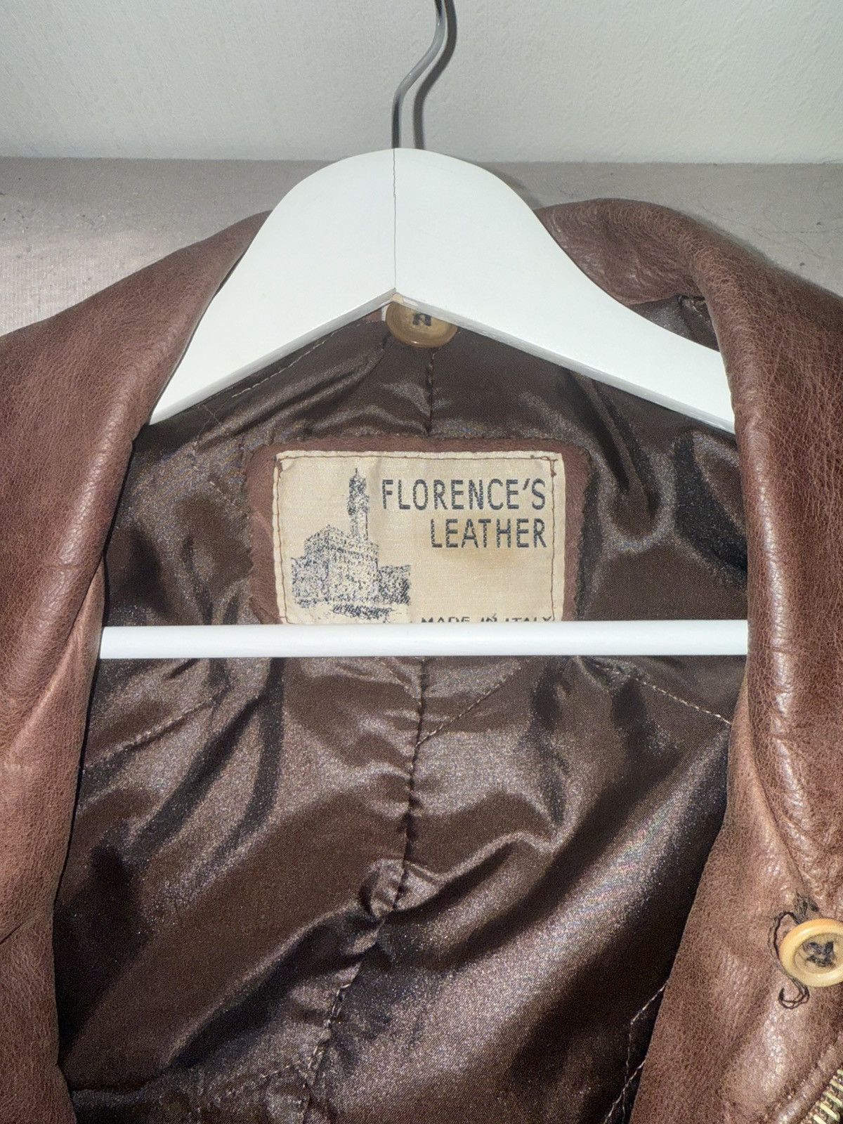 Other Vintage Leather Jacket – Italian Florence’s Leather Size US L / EU 52-54 / 3 - 8 Thumbnail