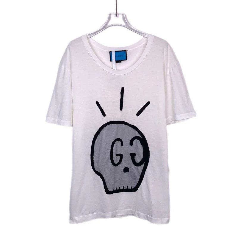 Gucci Gucci GG skull print white round-neck short-sleeved T-shirt Size US S / EU 44-46 / 1 - 1 Thumbnail