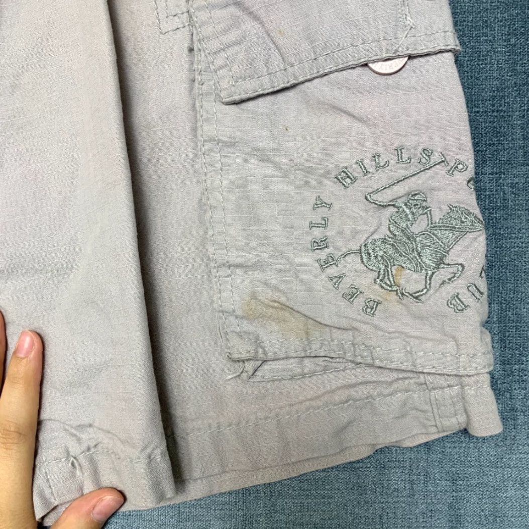 Beverly Hills Polo Club Beverly Hills Polo Club Cargo Shorts Womens 18 31x12 Beige Cotton Mid Rise Logo Shorts Size 40" / US 18 - 6 Thumbnail