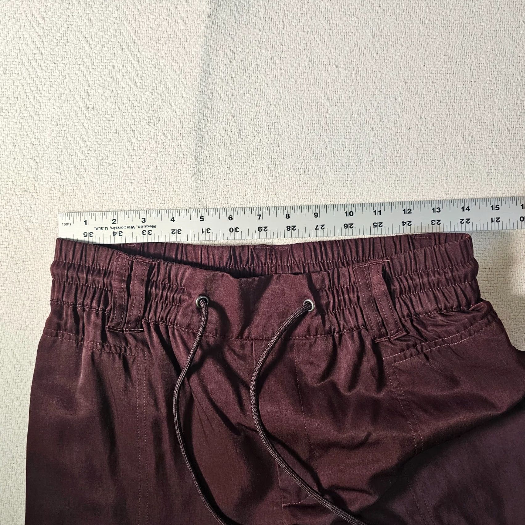 Vintage Democracy Women’s Jogger Pant High Rise Pull On Satin Floral Red Lounge Pants XS-XL Size 36" / US 14 / IT 50 - 5 Thumbnail