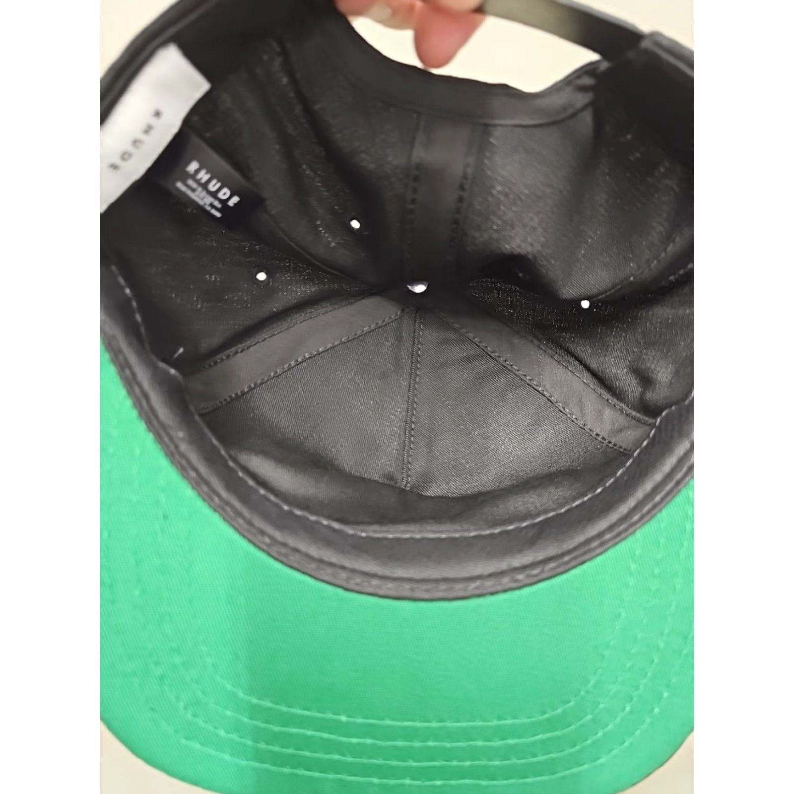 Rhude Rhude Black HAT CAP Desert Hill Black Authentic NEW Adjustable One Size Men Baseball Cap Cap Black HAT Mens Deadstock Authentic NEW Size ONE SIZE - 4 Thumbnail