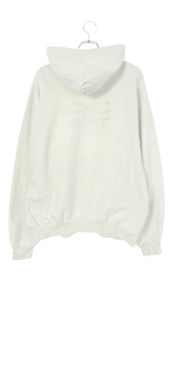 Balenciaga o1srvl11e1124 Large Fit Hoodie in White Size US M / EU 48-50 / 2 - 3 Thumbnail