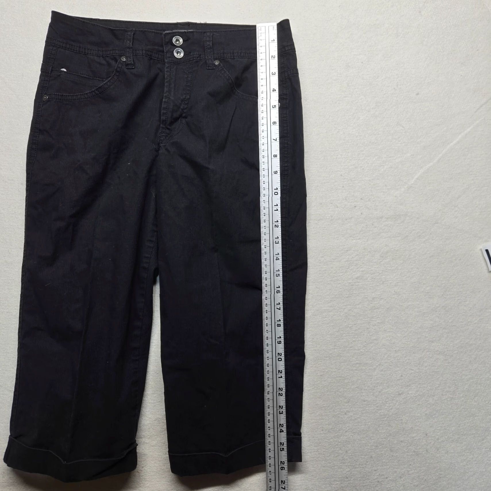 Nine West Nine West Solid Black Capri Pants Women Regular Size 6 Size 28" / US 6 / IT 42 - 6 Thumbnail