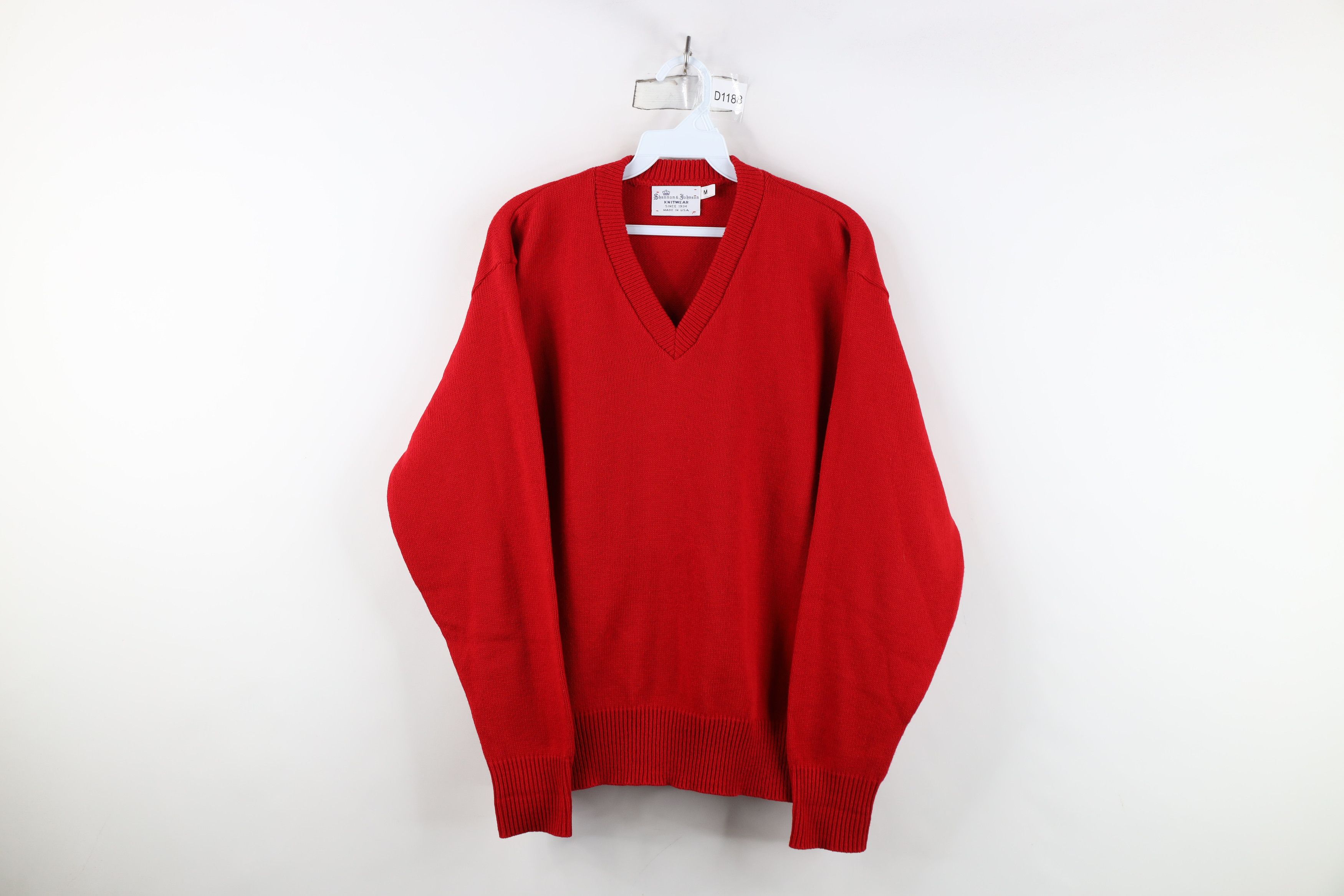 Vintage Vintage 70s Streetwear Varsity Letterman Sweater Red USA Size US M / EU 48-50 / 2 - 1 Thumbnail