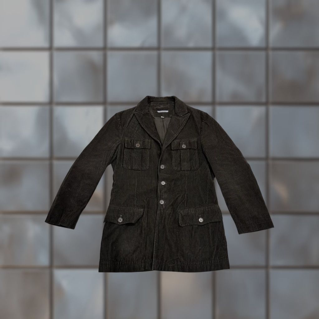 VINTAGE John Varvatos Collection Blazer Jacket Corduroy Brown 38US 48EU Made In Italy Mens