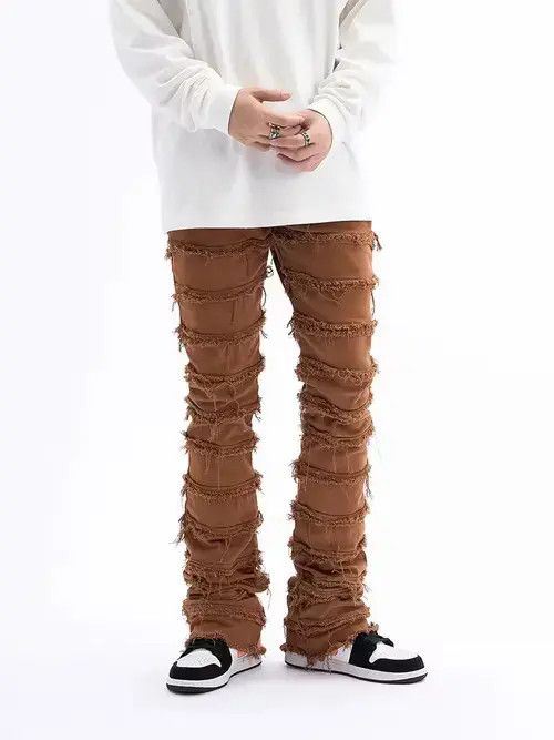 Designer × Japanese Brand × Vintage damaged flared punk ripped jeans Size US 32 / EU 48 - 1 Thumbnail