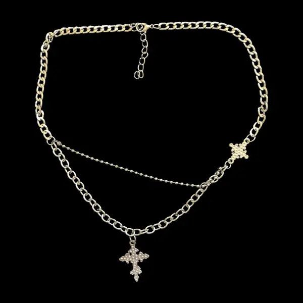 Jewelry Ruumika x Mieko Cross Chain Necklace Punk Y2K Size ONE SIZE - 7 Thumbnail