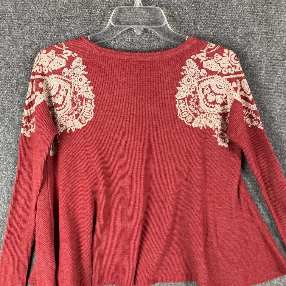 Other We The Free Blouse Women's XS Long Sleeve Waffle Knit Cotton Size XS / US 0-2 / IT 36-38 - 8 Thumbnail