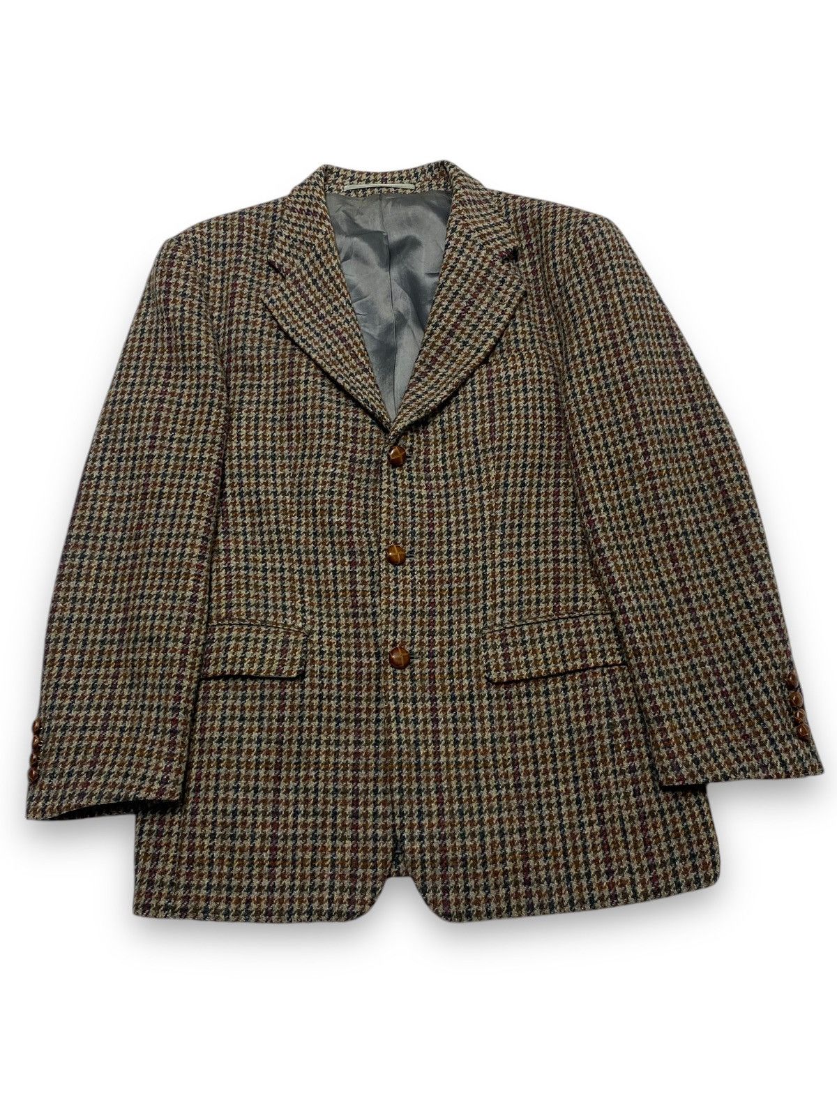 Harris Tweed Vintage HARRIS TWEED Wool Blazer Checkered Plaid Size 48R - 1 Thumbnail