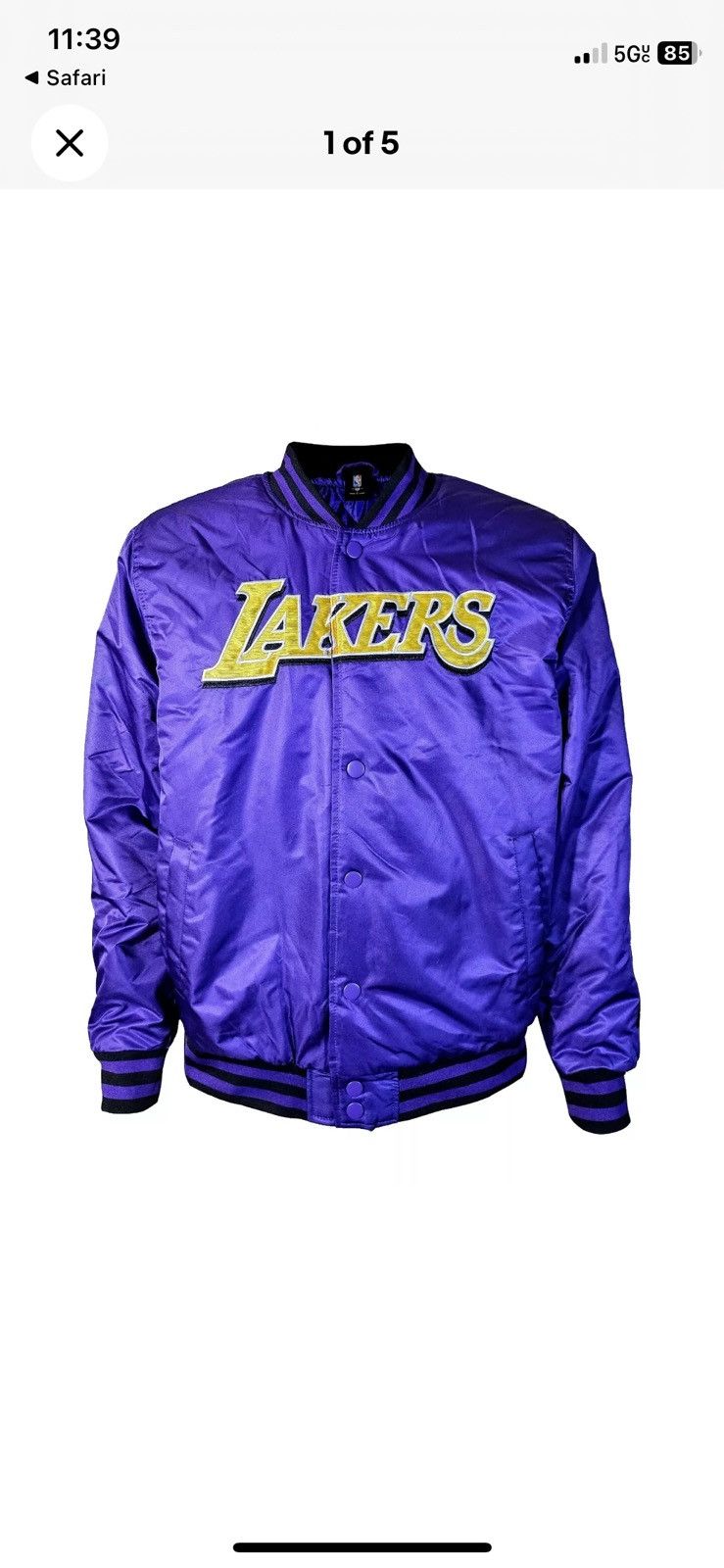 NBA Los Angeles Lakers Bomber Jacket Medium Luka Size US M / EU 48-50 / 2 - 1 Thumbnail