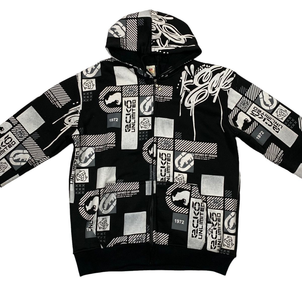 Ecko Unltd. Vintage Ecko Unltd All Over Print Hoodie Size US L / EU 52-54 / 3 - 3 Thumbnail