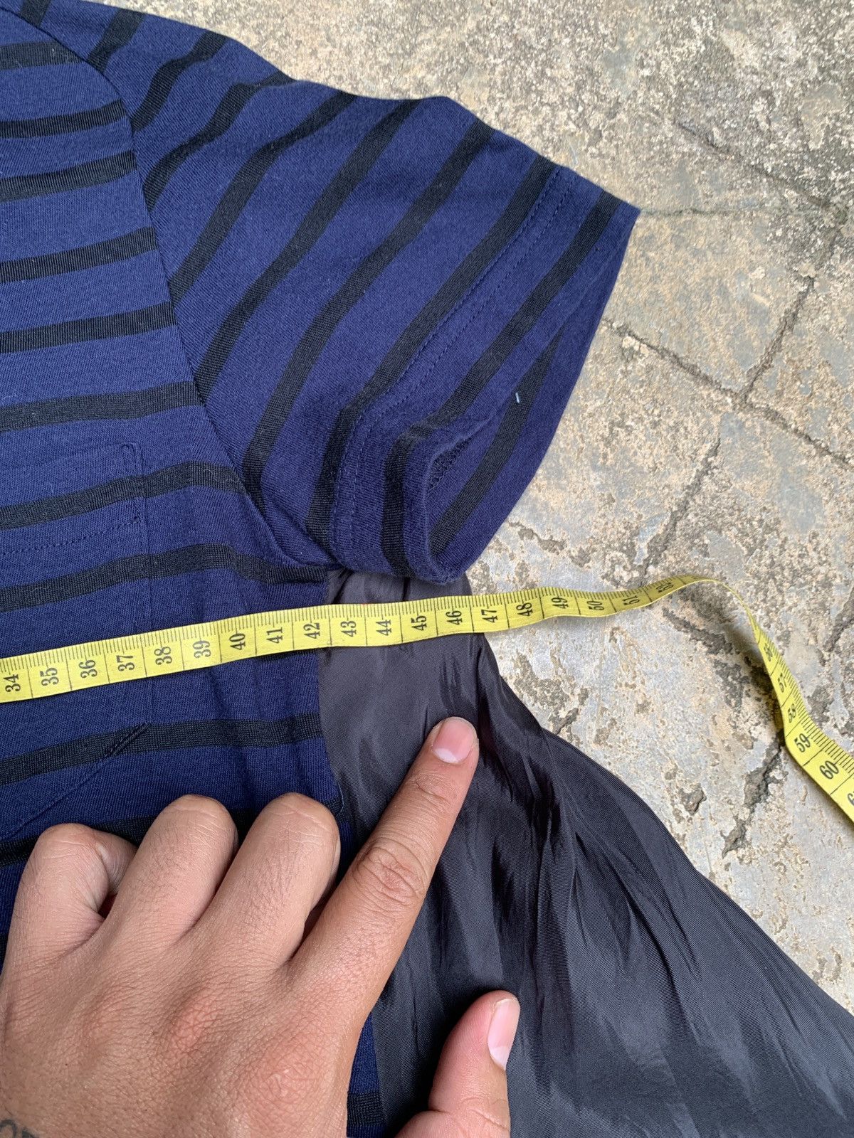 Designer × Sacai sacai luck Japan Striped Pocket Mix Nylon Designer Top Size M / US 6-8 / IT 42-44 - 14 Thumbnail