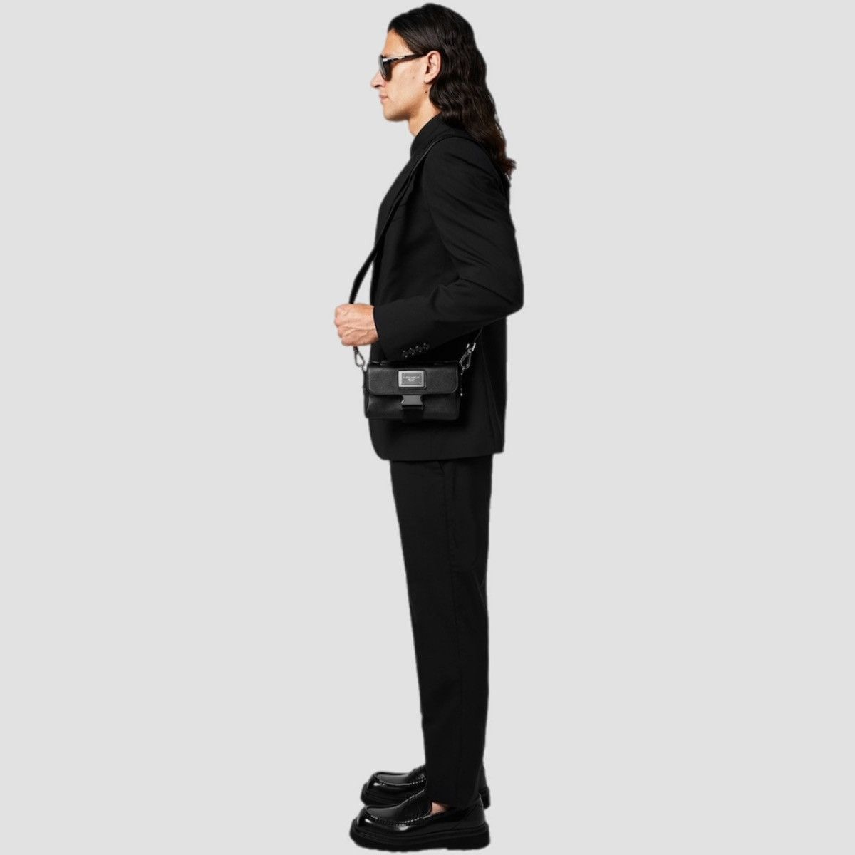 Dolce & Gabbana D&G Black Slim Fit Three Piece Suit Size 38S - 2 Thumbnail