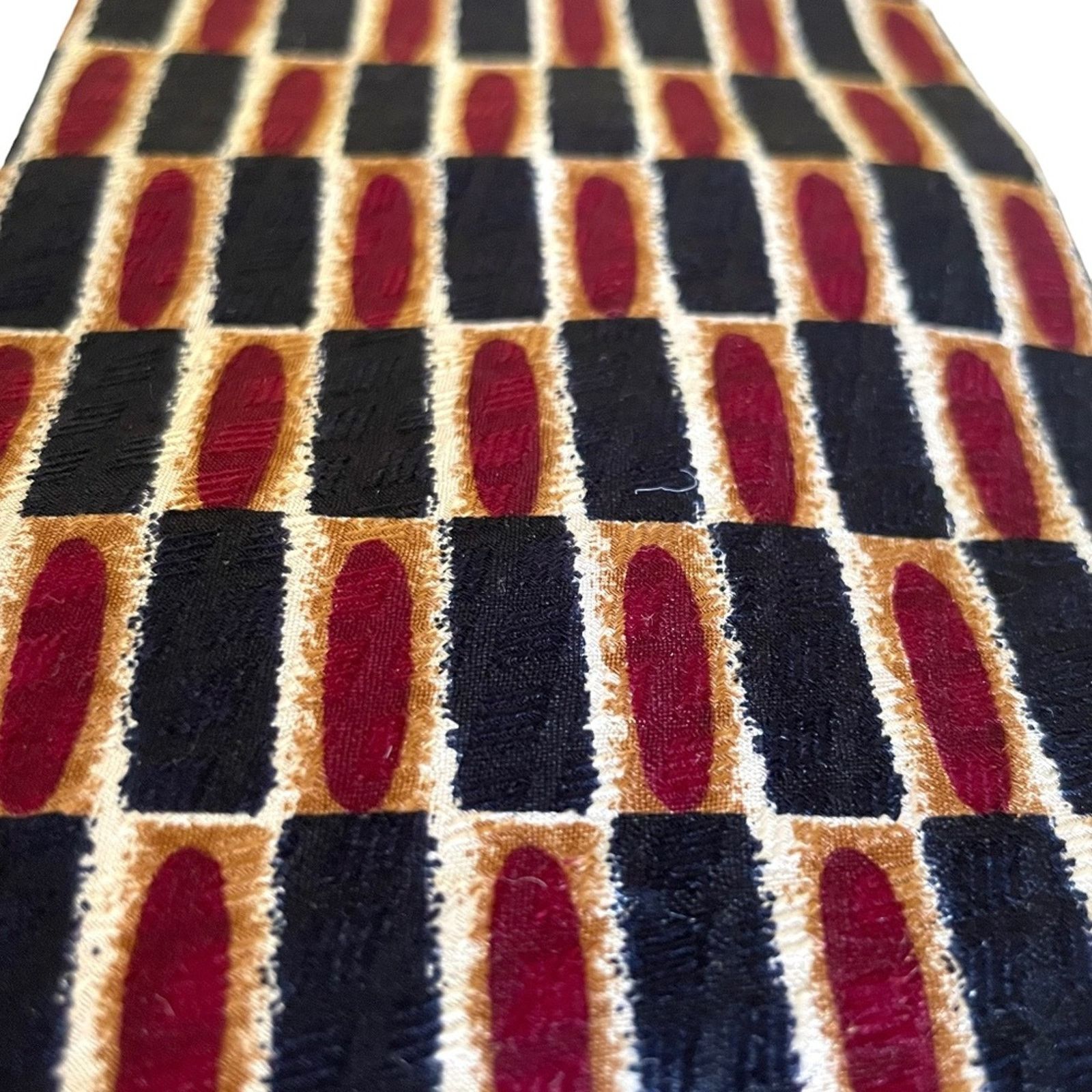 Vintage Vintage Ferrell Reed for Mills Touché Checkered Silk Tie Size ONE SIZE - 7 Thumbnail