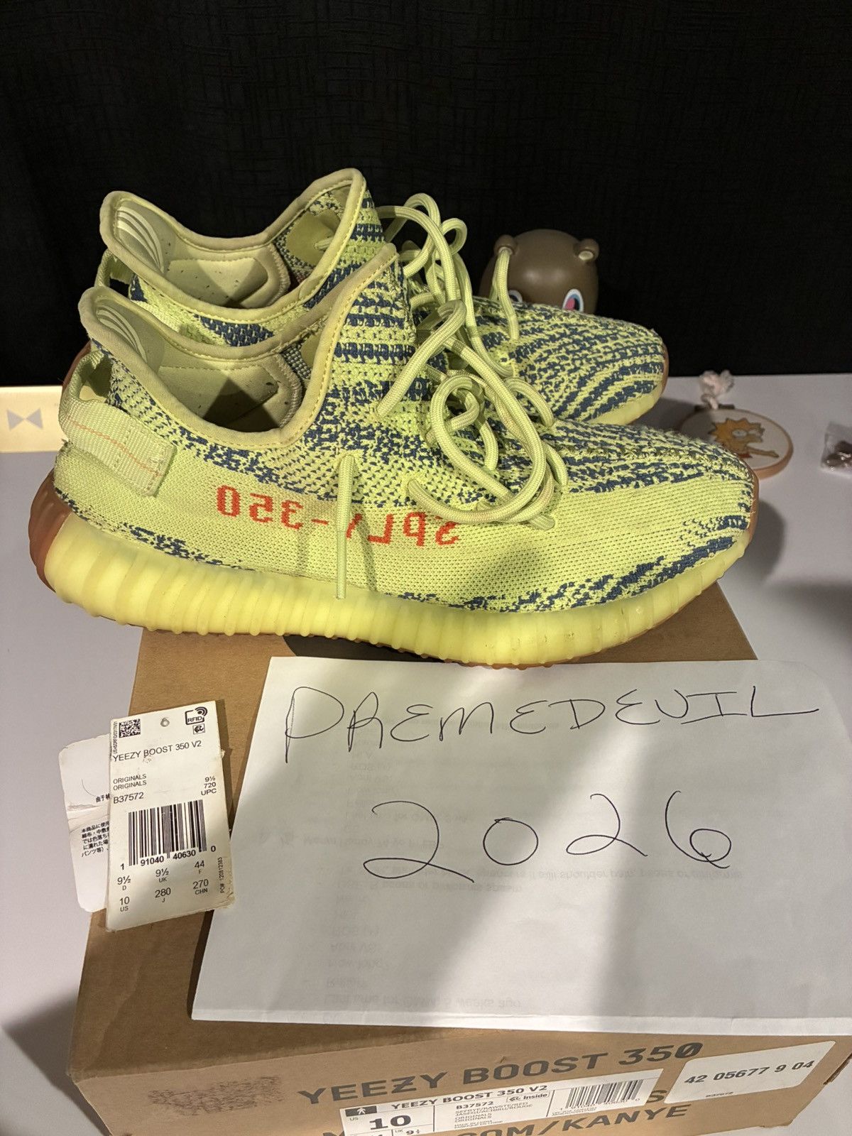 Yeezy adidas Yeezy Boost 350 V2 Semi Frozen Yellow Size 10 Size US 10 / EU 43 - 6 Thumbnail