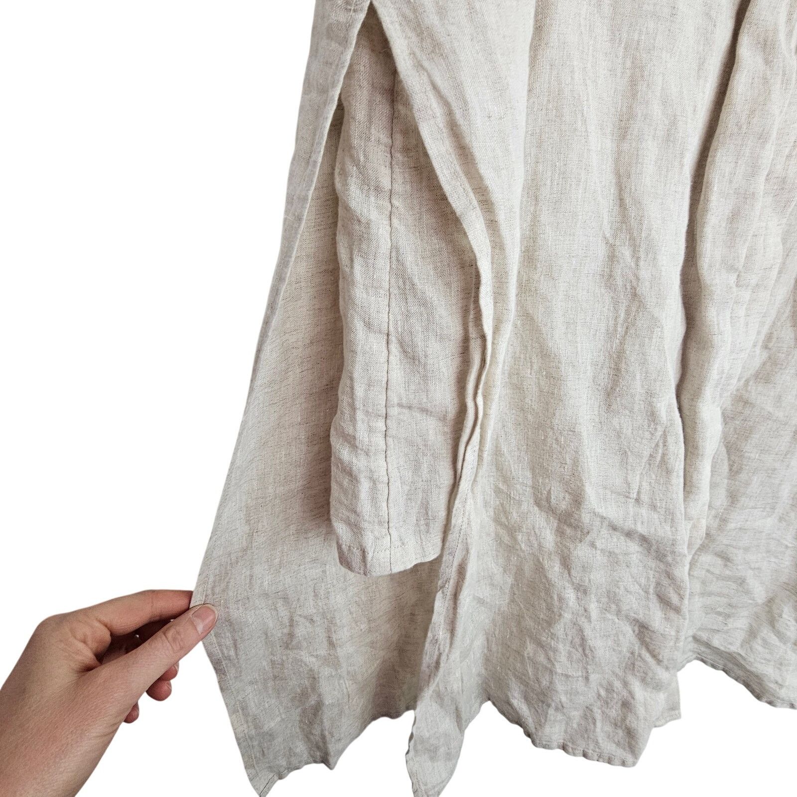 Chicos Chicos Womens Linen Top L Coastal Grandma Resortwear Beach Size L / US 10 / IT 46 - 4 Thumbnail