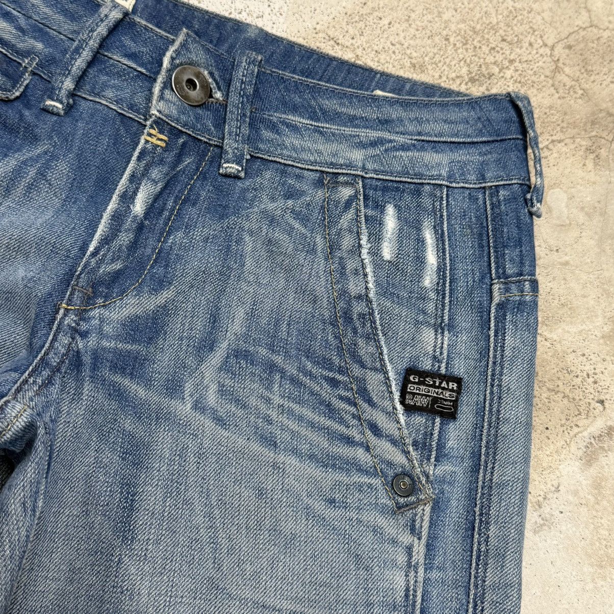 G-Star G-Star Raw Two Tone Defect Look Denim Pants Size 24" / US 00 / IT 34 - 8 Thumbnail