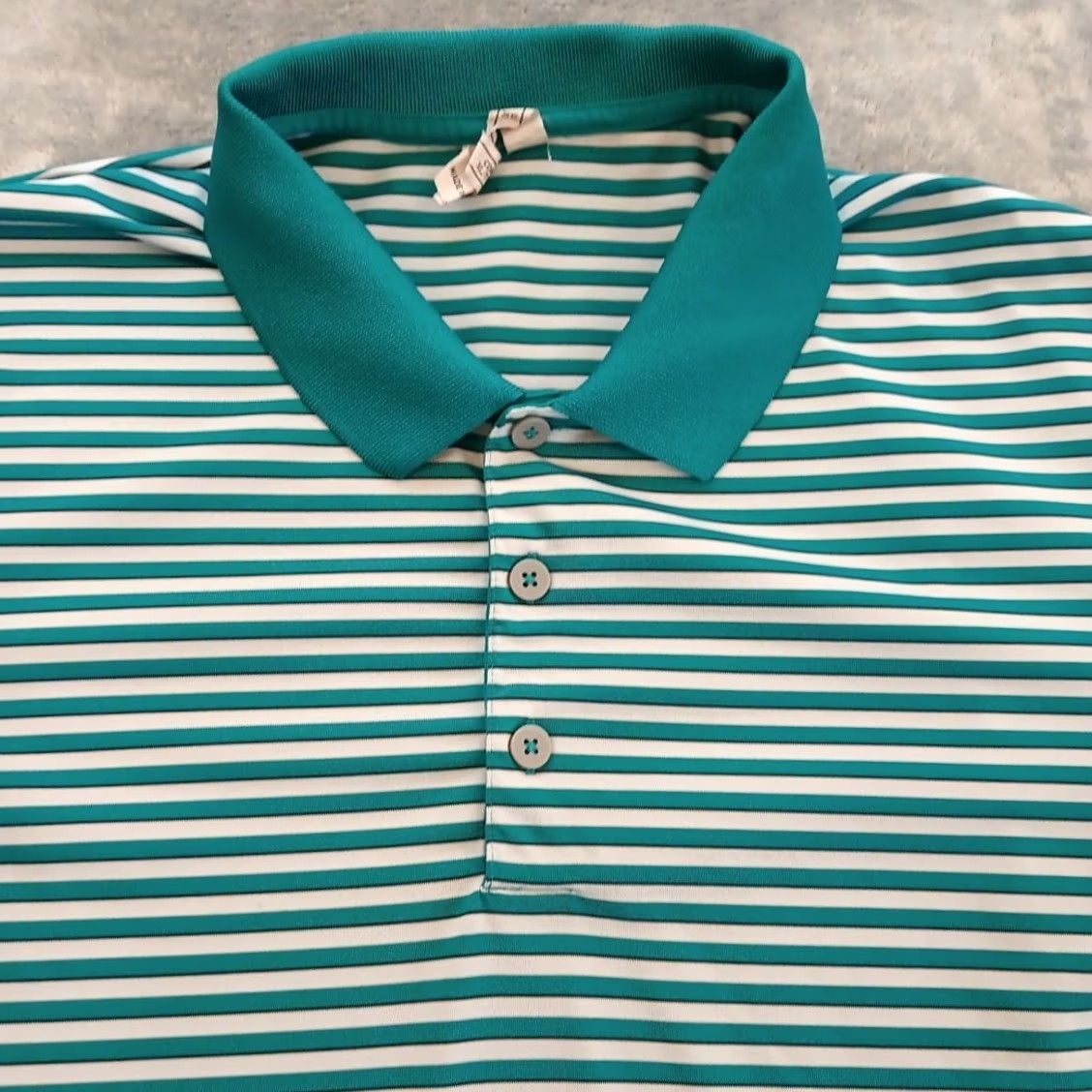 Adidas Adidas Polo Shirt Mens XL Green Striped Short Sleeve Size US XL / EU 56 / 4 - 2 Thumbnail