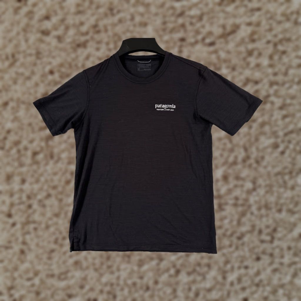 Patagonia VINTAGE Patagoni a Shirt Men Extra Small Black Short Sleeve Crew Neck 100% Polyester Size US XS / EU 42 / 0 - 1 Thumbnail