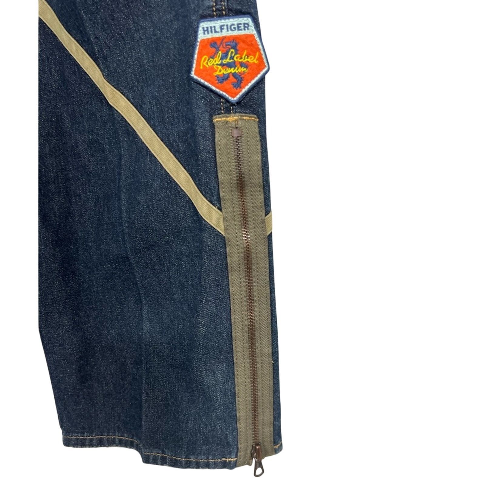 Tommy Hilfiger VTG Tommy Hilfiger "Red Label" Y2K Skater 31x32 Baggy Jeans Size US 31 - 4 Thumbnail