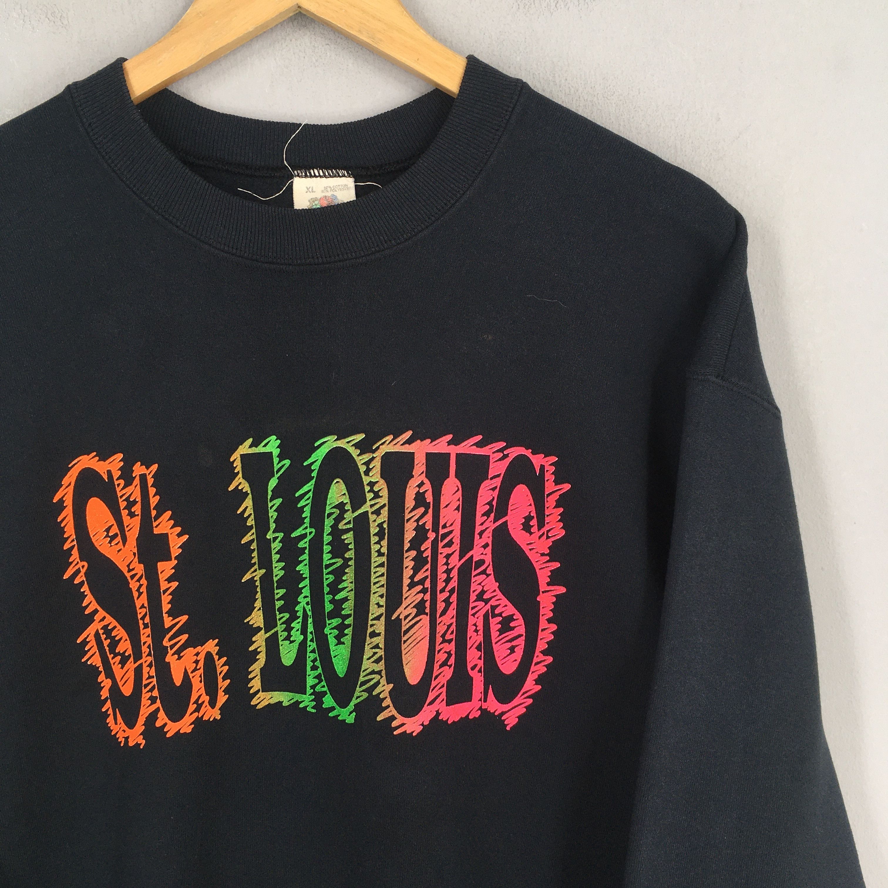 Fruit Of The Loom Vintage 90s Saint Louis University Sweatshirt XLarge Size US XL / EU 56 / 4 - 2 Thumbnail