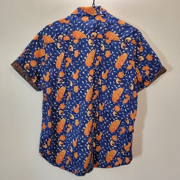 Robert Graham Robert Graham Blue Button Down Shirt Sliced Oranges - M Size US M / EU 48-50 / 2 - 6 Thumbnail