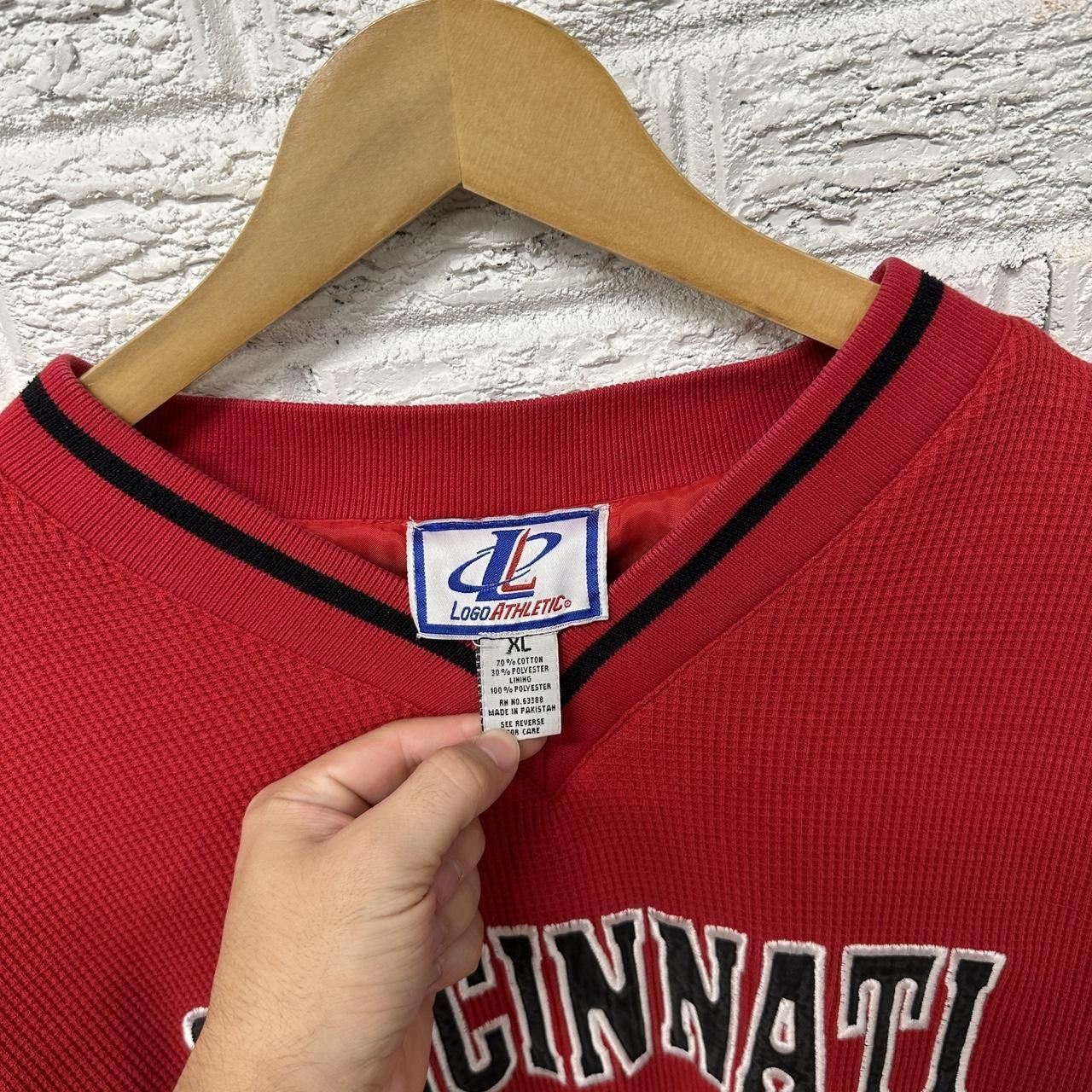 Logo Athletic Vintage Logo Athletic Cincinnati Reds Thermal Pullover XL Size US XL / EU 56 / 4 - 4 Thumbnail
