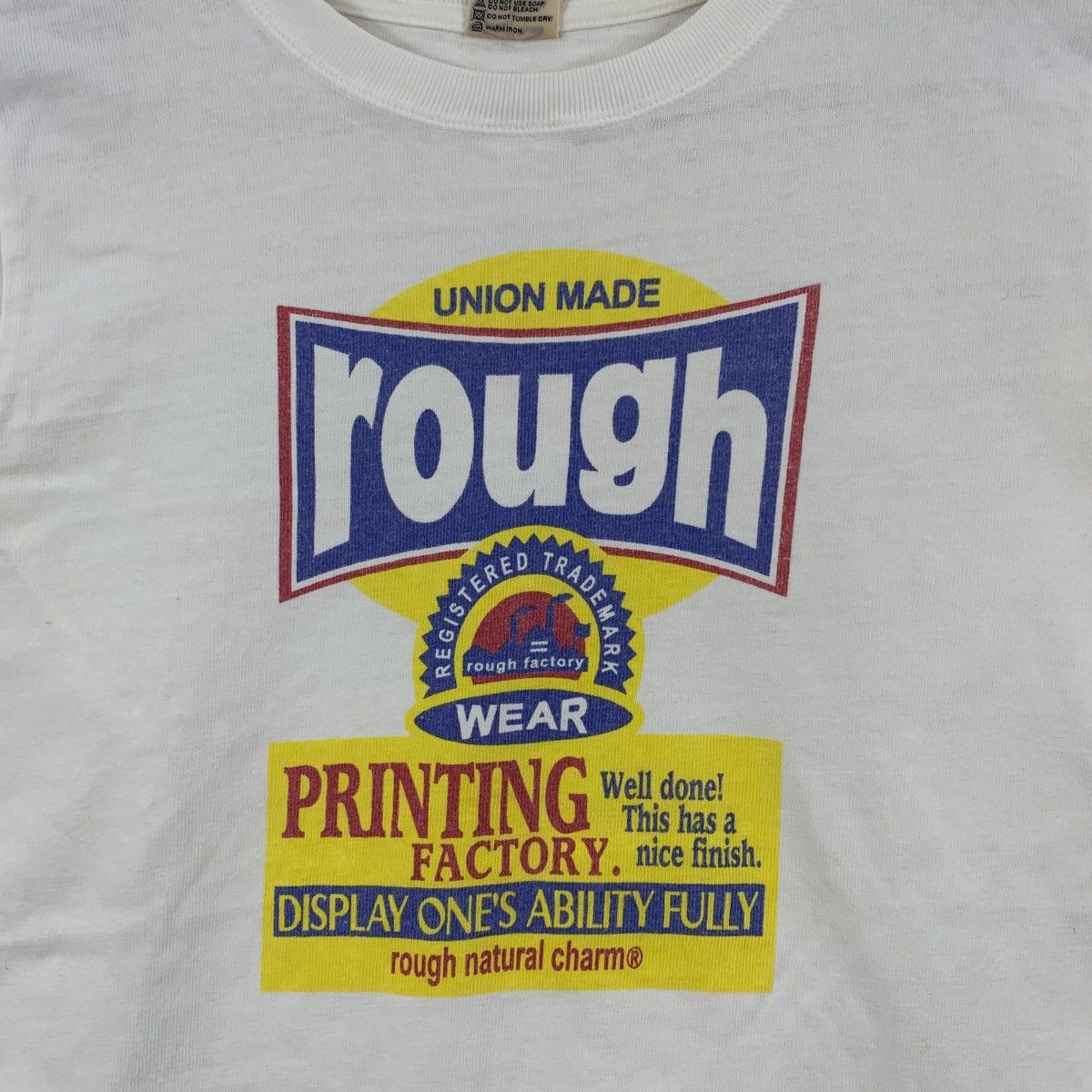 Vintage Vintage ROUGH WEAR Union Made Japanese Brand Tshirt Size US L / EU 52-54 / 3 - 3 Thumbnail