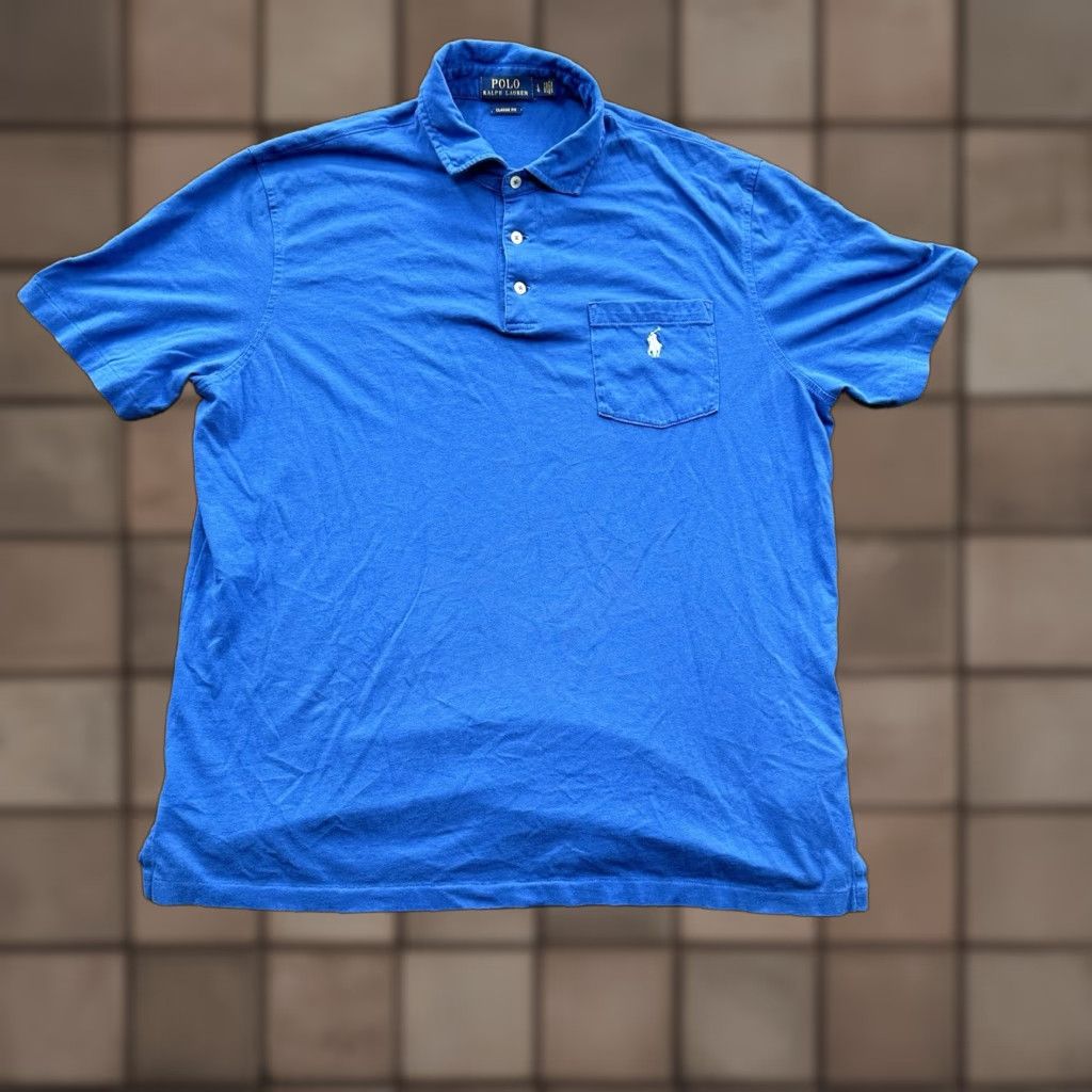 Ralph Lauren Ralph Lauren Polo Shirt Men L Blue Cotton Golf Preppy Casual Solid Short Sleeve Logo Vintage: No Size US L / EU 52-54 / 3 - 1 Thumbnail