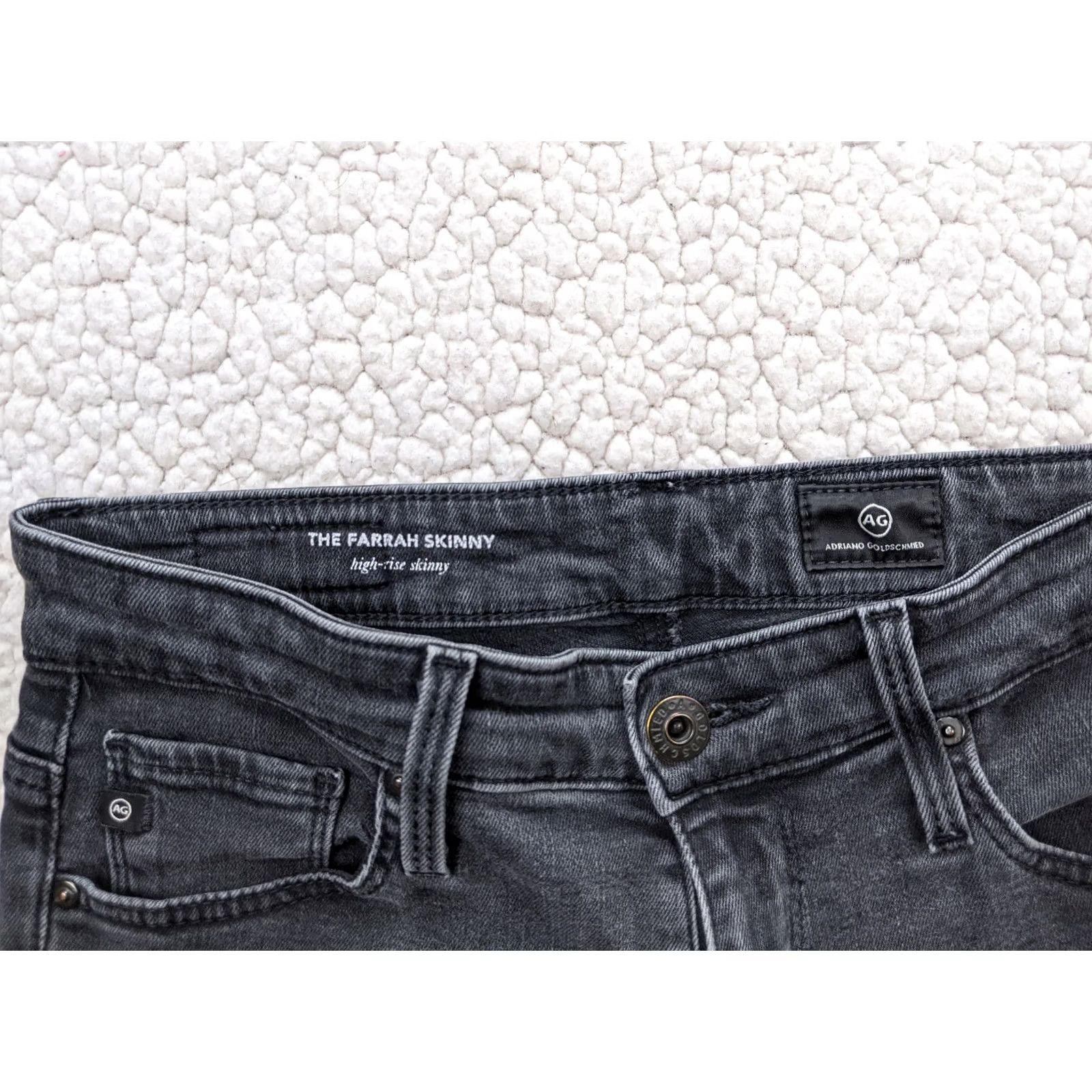 Vintage AG Adriano Goldschmied The Stilt Cigarette Jeans Slim Blue Womens 27 4 Low Rise Dark Size 29" - 3 Thumbnail