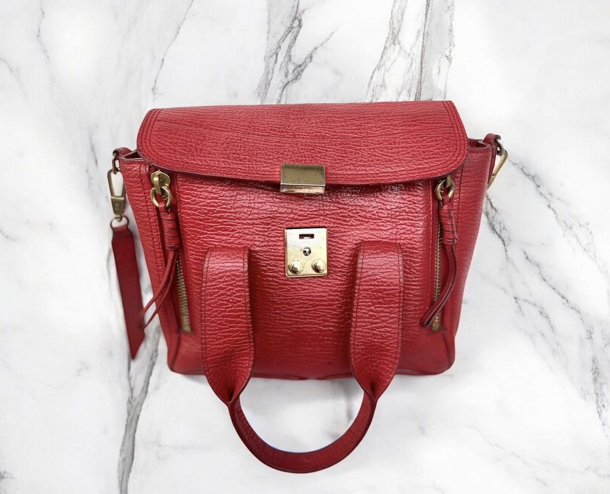 3.1 Phillip Lim Authentic 3.1 Phillip Lim Pashi Mini Satchel Red Leather Size ONE SIZE - 5 Thumbnail