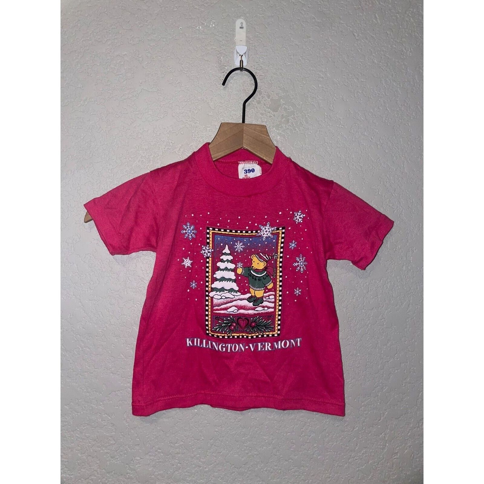 Jerzees 1990s Youth Killington Vermont Bear Shirt Children XS 2-4 Size XS / US 0-2 / IT 36-38 - 1 Thumbnail