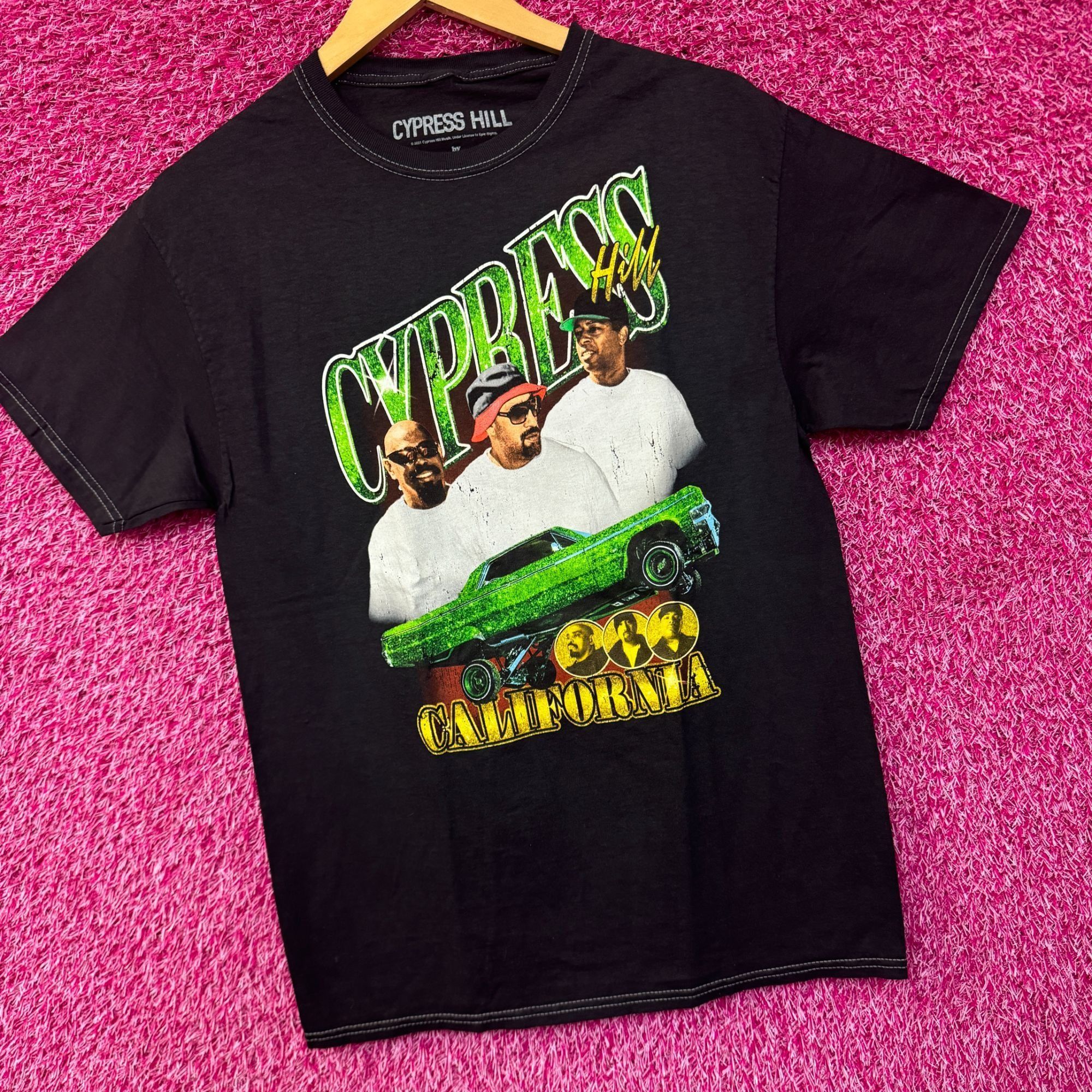 Rap Tees Cypress Hill Emerald Low Rider California Rap Trio Tee S/M Size US M / EU 48-50 / 2 - 3 Thumbnail