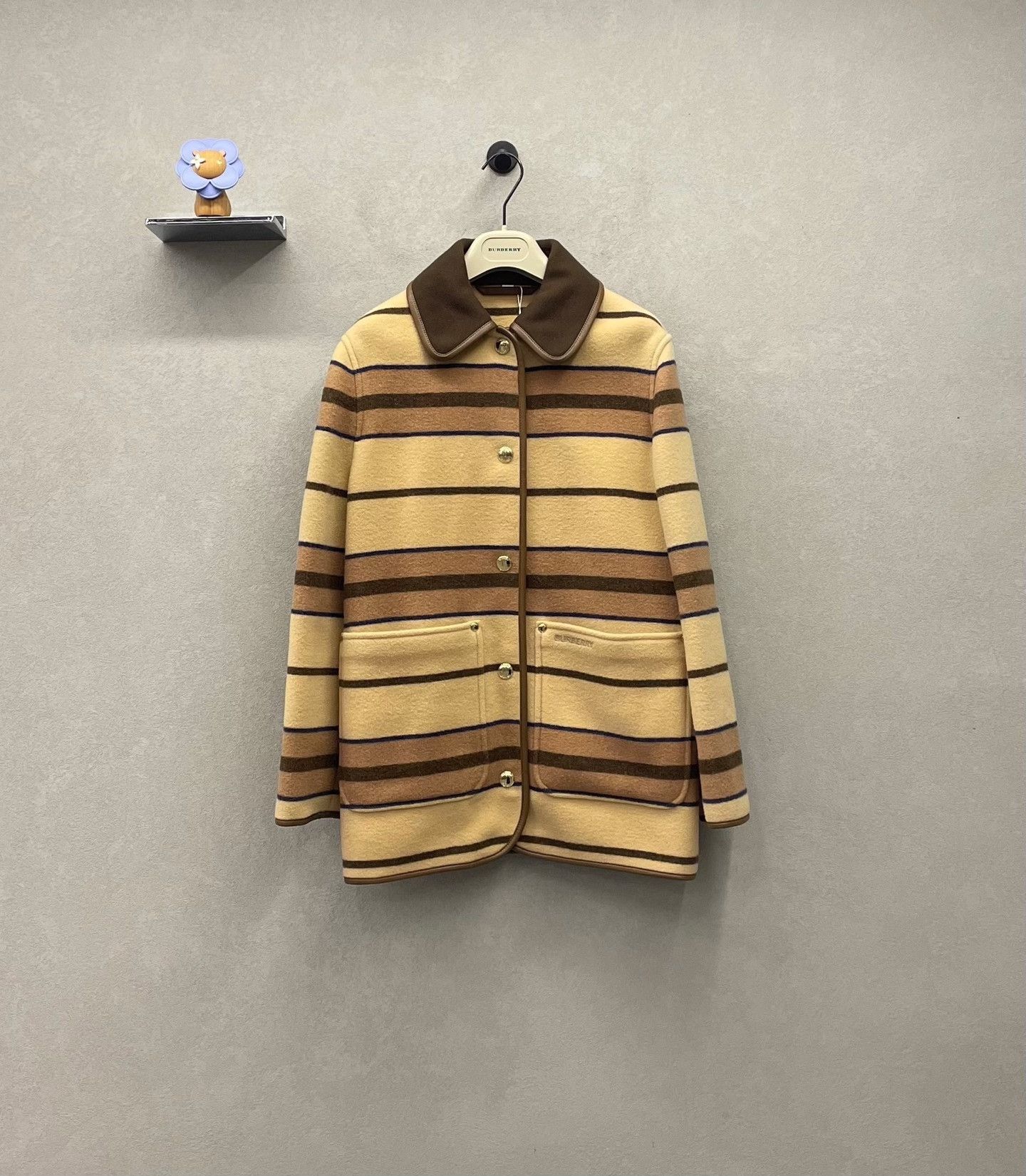 Burberry Burberry Classic Stripe Wool Coat Size US M / EU 48-50 / 2 - 1 Thumbnail