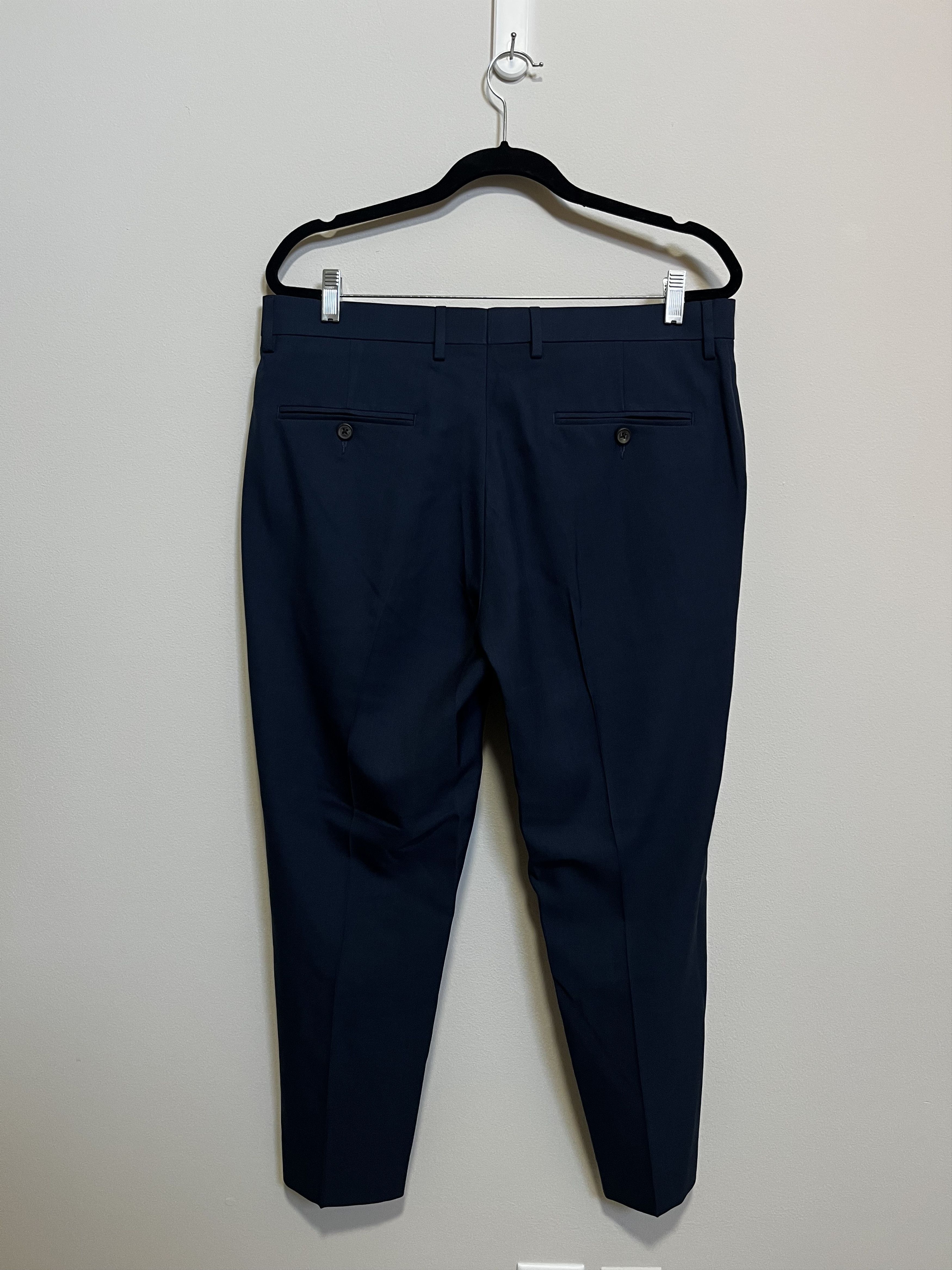 Haggar Haggar Premium Comfort Slim Fit Dress Pants Dark Navy 34x29 Size US 34 / EU 50 - 2 Thumbnail