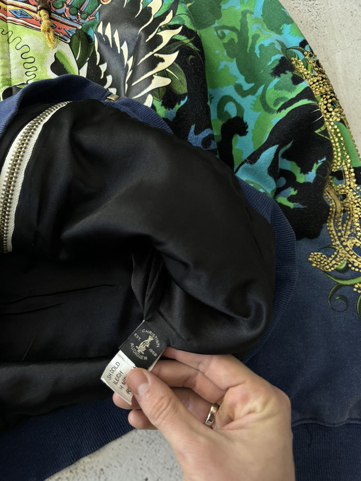 Christian Audigier × Ed Hardy × Vintage Christian Audigier Ed Hardy Style Vintage Skull Zip Hoodie Size US S / EU 44-46 / 1 - 10 Thumbnail