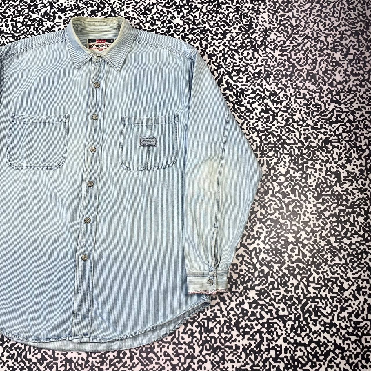 Levi's Vintage Clothing Vintage 90s Levis Rare Western Work Wear Style Shirt Size US L / EU 52-54 / 3 - 3 Thumbnail