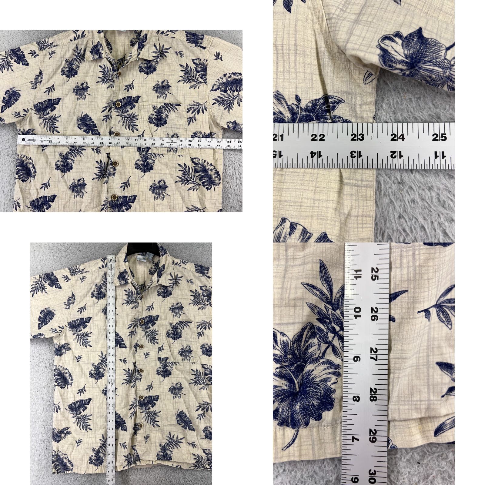 Ocean Pacific Ocean Pacific Shirt Men Large Beige Blue Hibiscus Floral Hawaiian Vacation OP Shirt Mens L Beige Floral Hawaiian Surf Aloha Beach 80s? Size US L / EU 52-54 / 3 - 8 Thumbnail