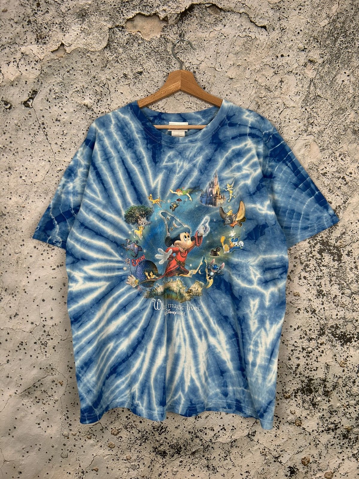 Disney Vintage Walt Disney World Mickey Mouse 90s Tie Dye Size US L / EU 52-54 / 3 - 1 Thumbnail