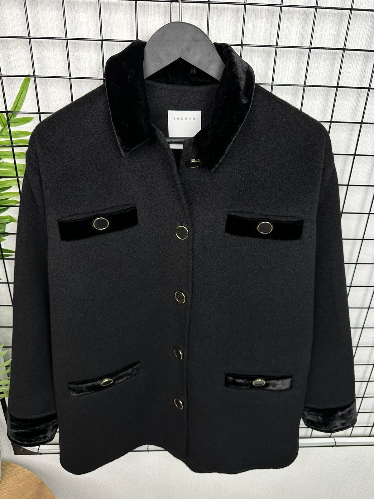 Sandro Sandro Paris NEW collections Women jacket wool size 38 Size S / US 4 / IT 40 - 4 Thumbnail